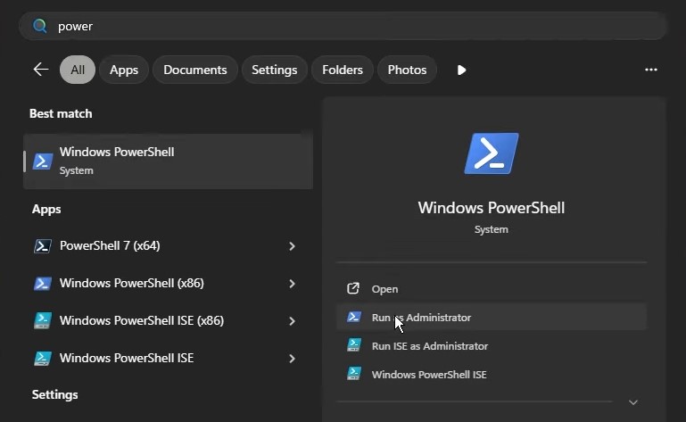 windows power shell