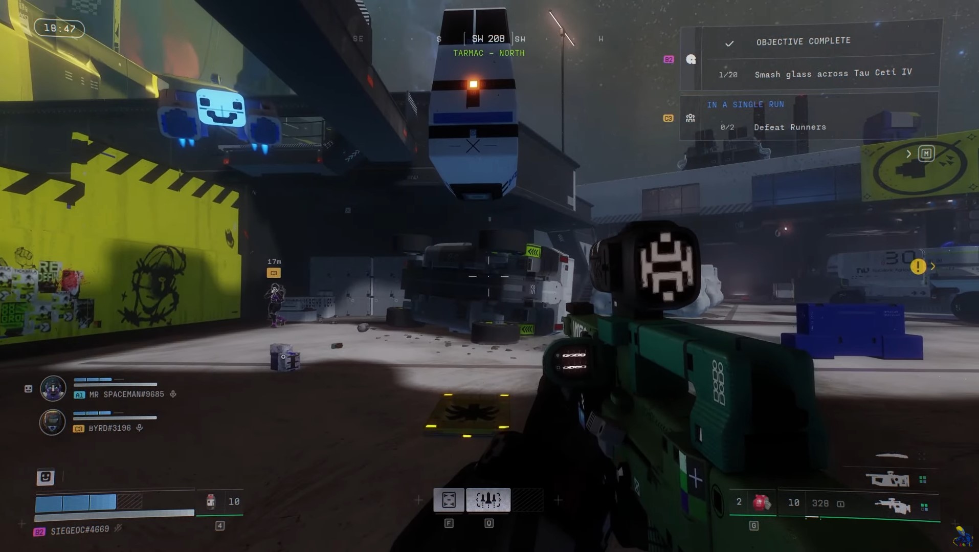 yellow pad with blinking lights