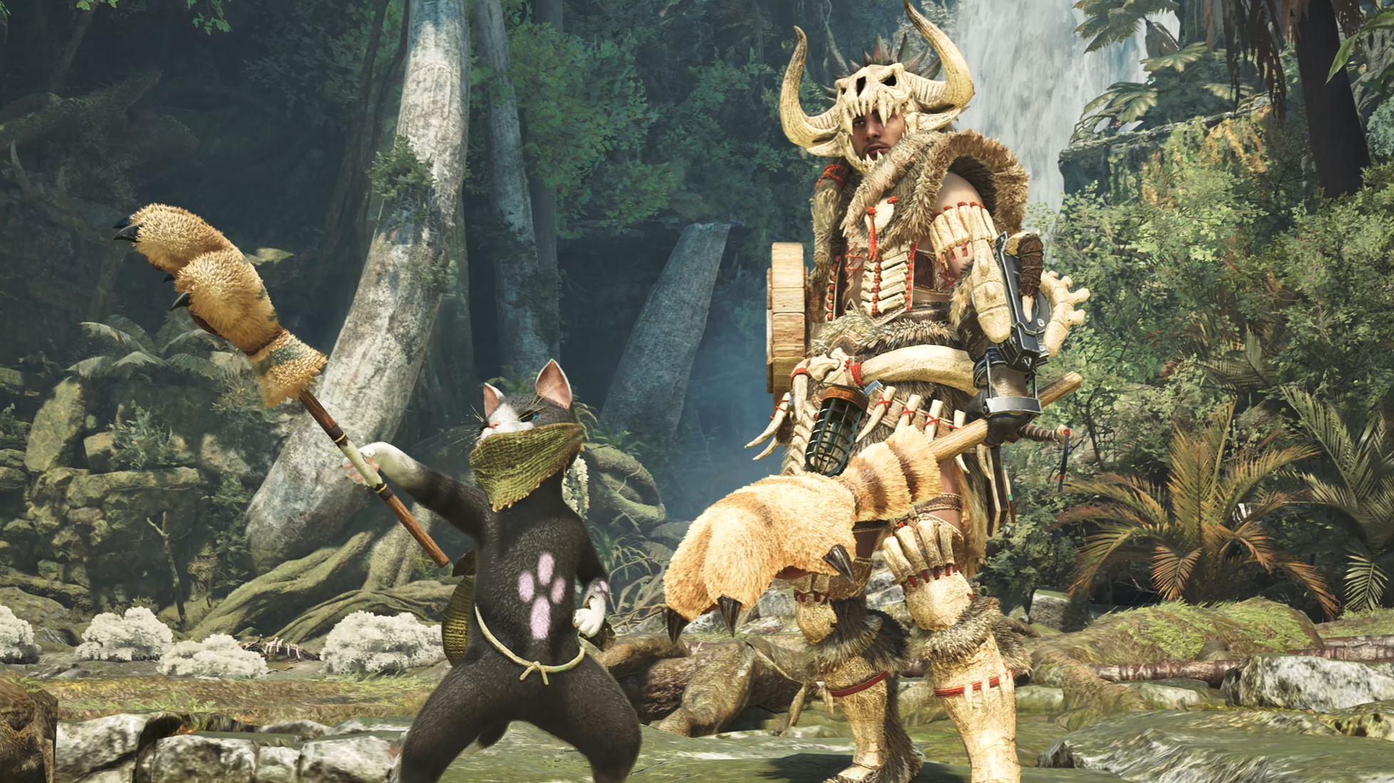 Melynx Palico armor and Barbarian armor set