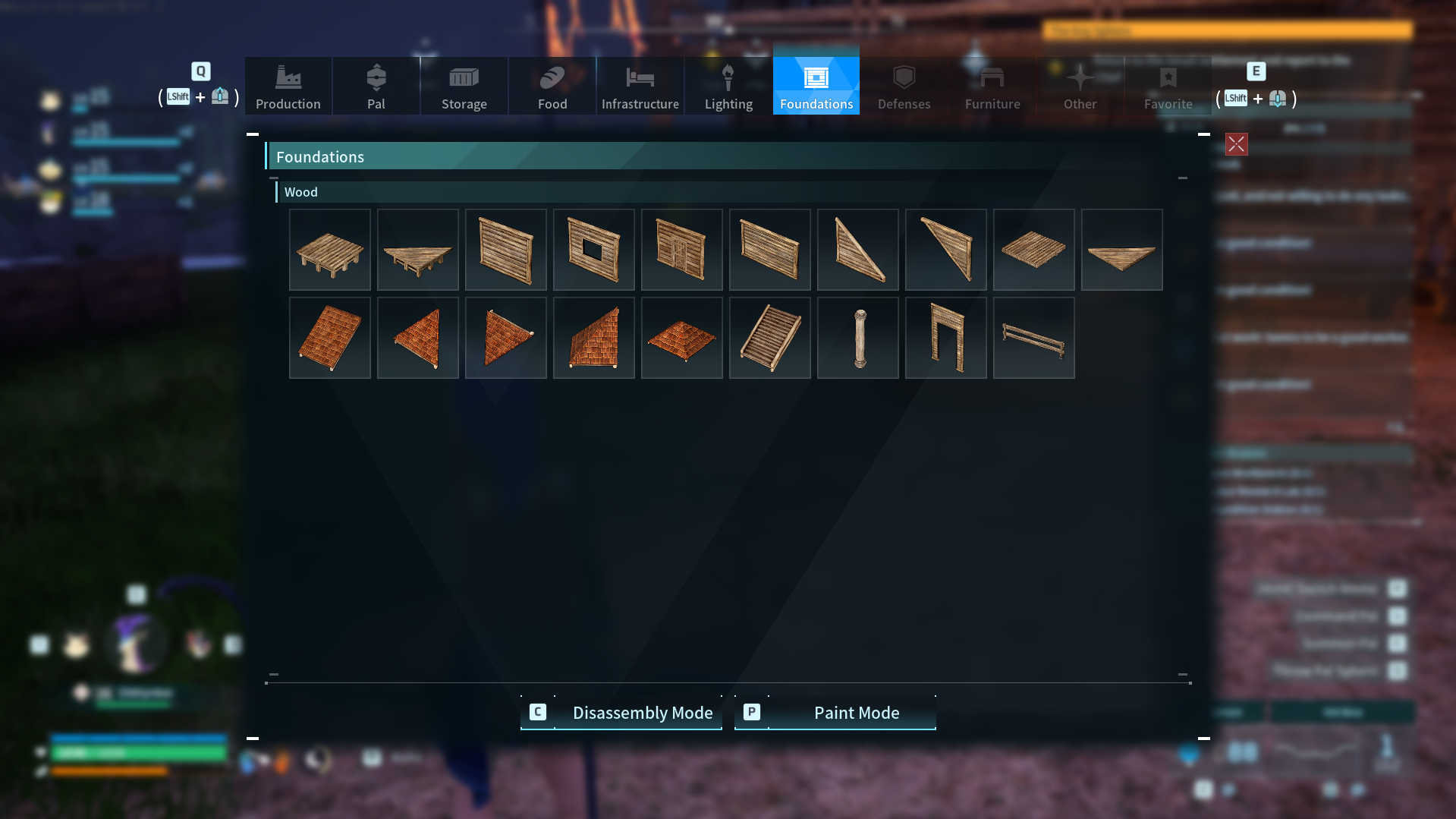 UI Screen for Foundation Menu