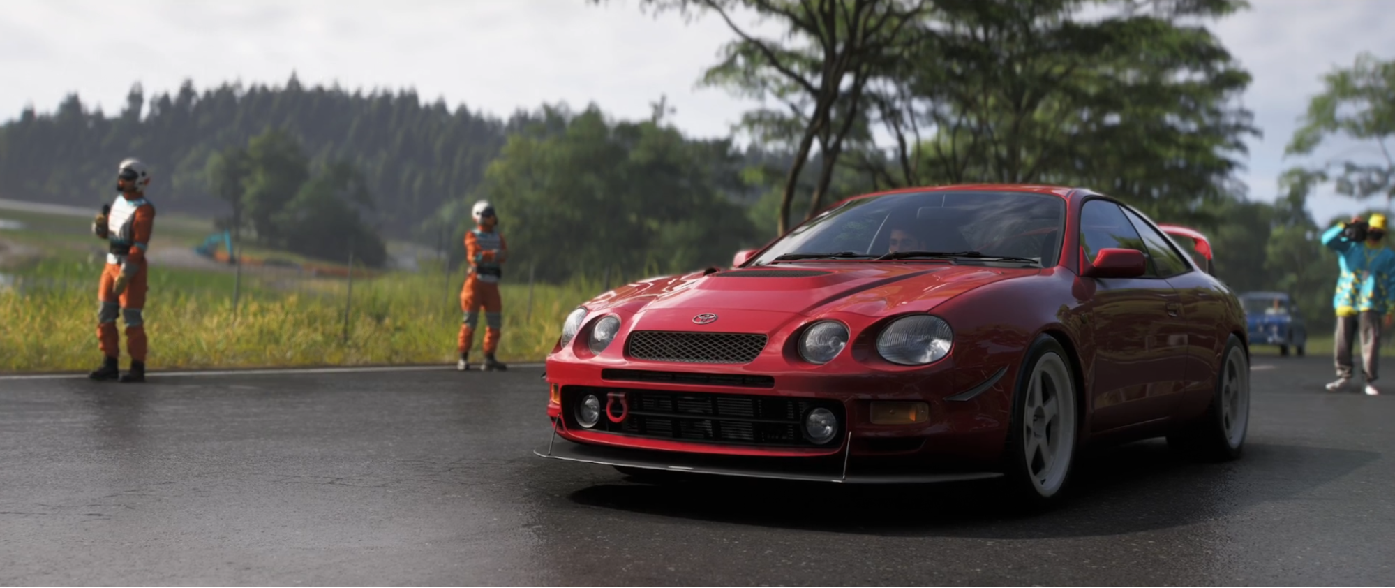 Dirt race with a Toyota Celica