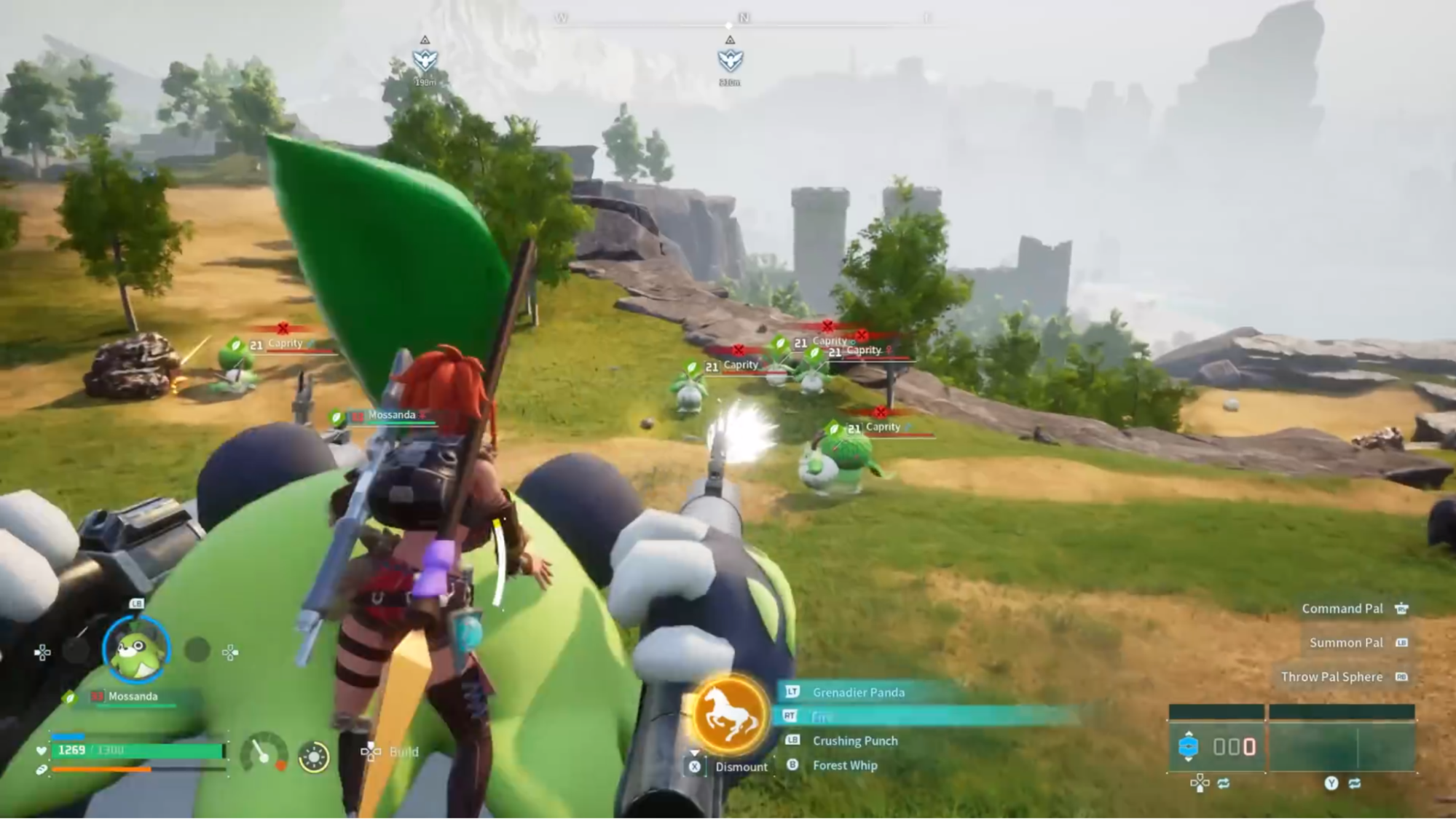 Player using a Pal for combat