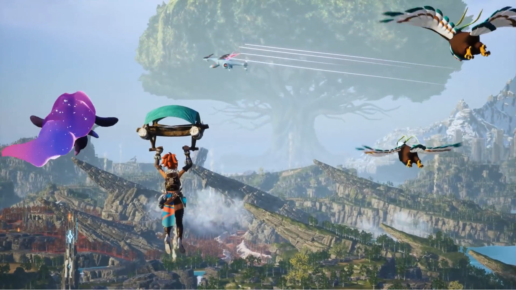 Gliding towards the World Tree
