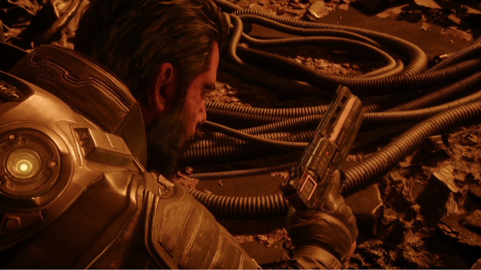 Arjun collecting his first gun
