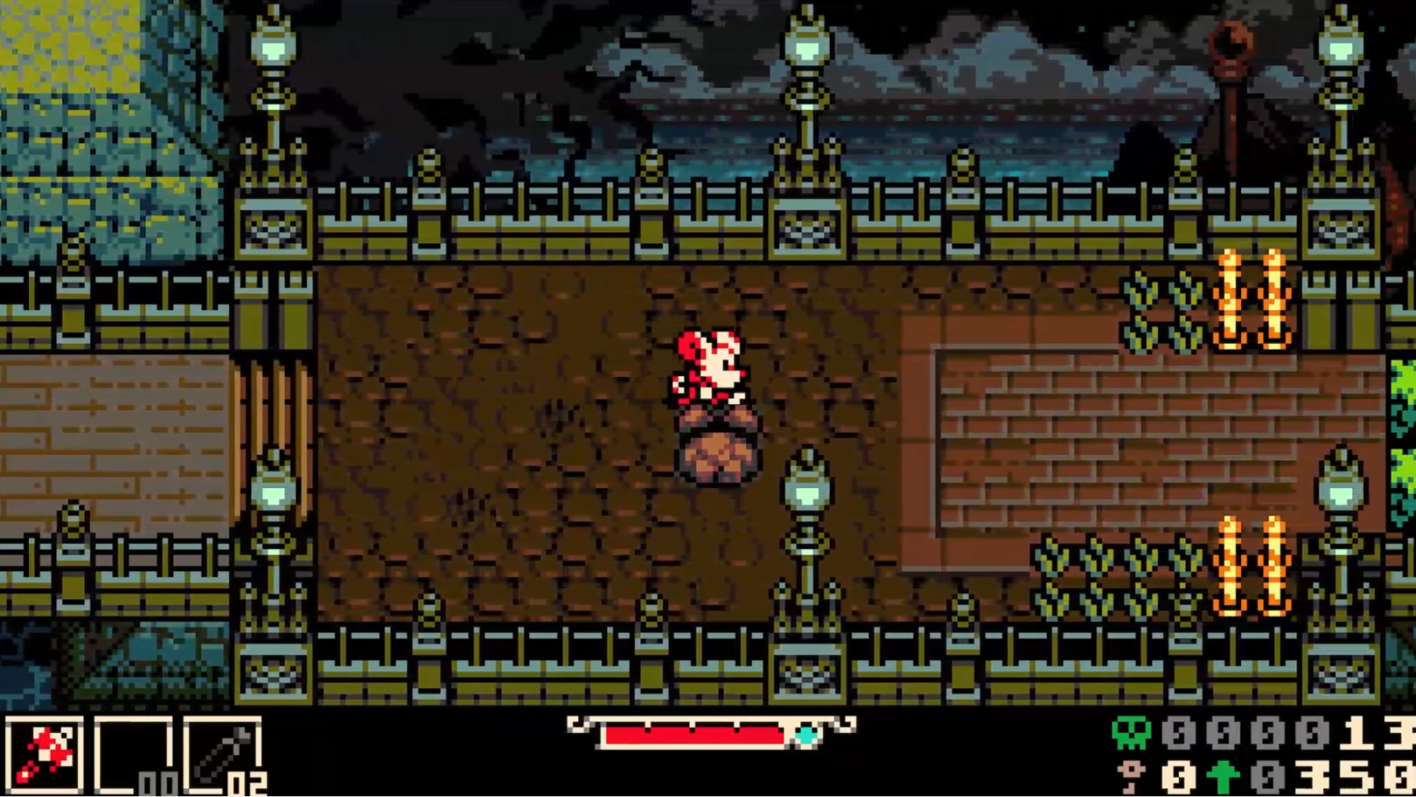 Mina walking to the crypt