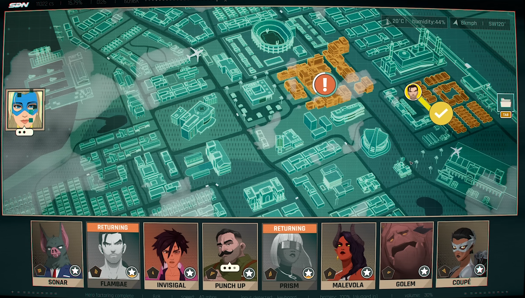 dispatch's birds eye map