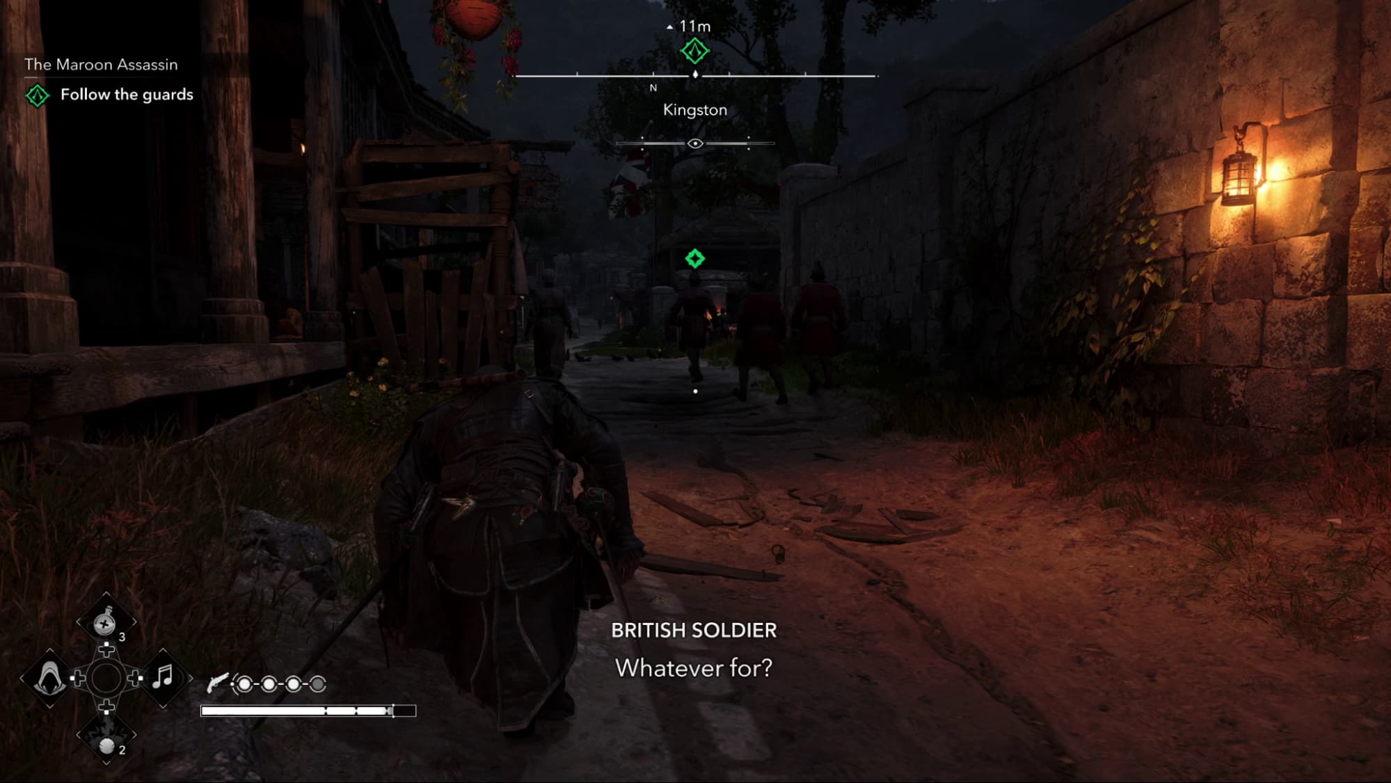 following the guard