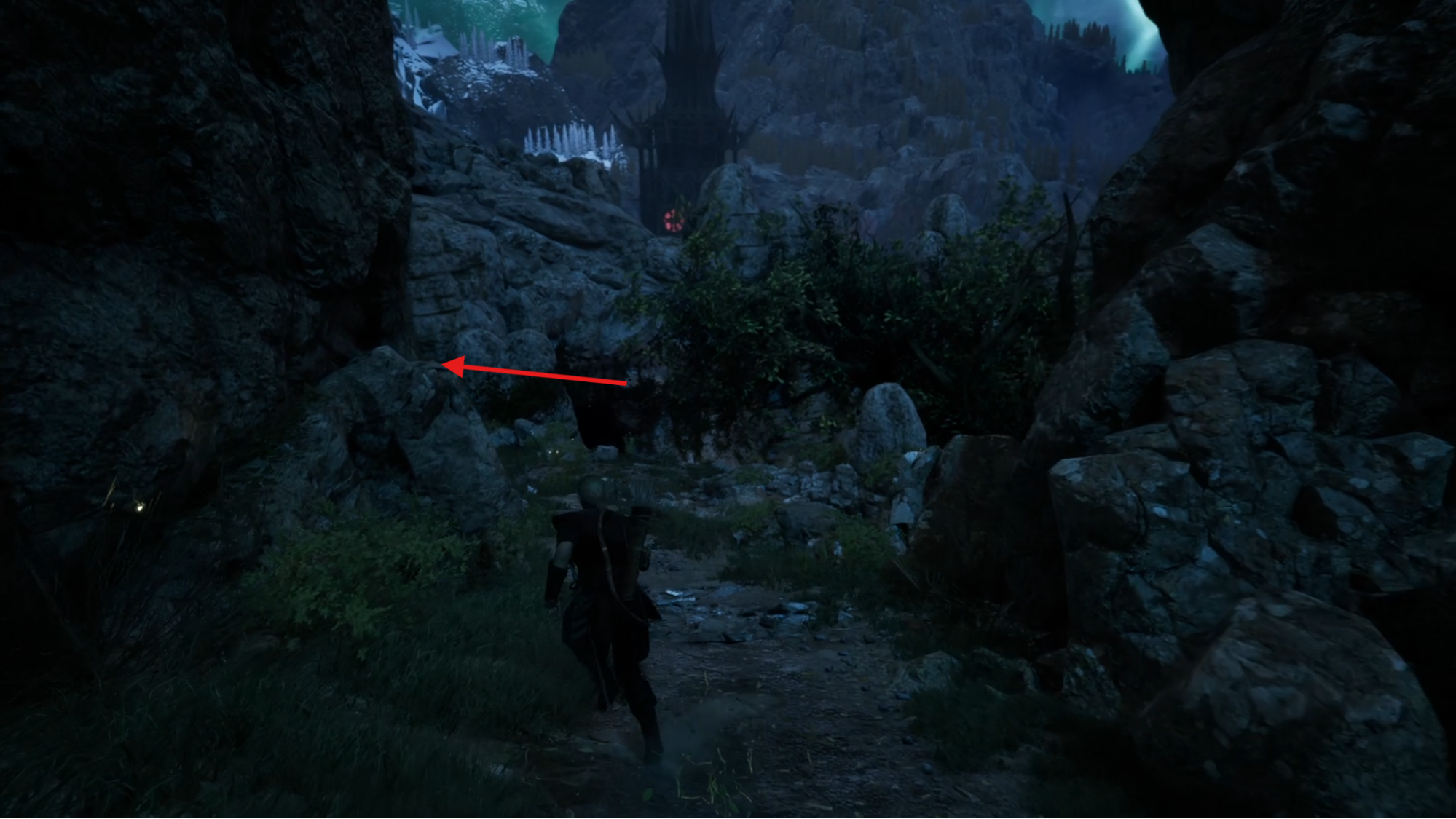 left down the path