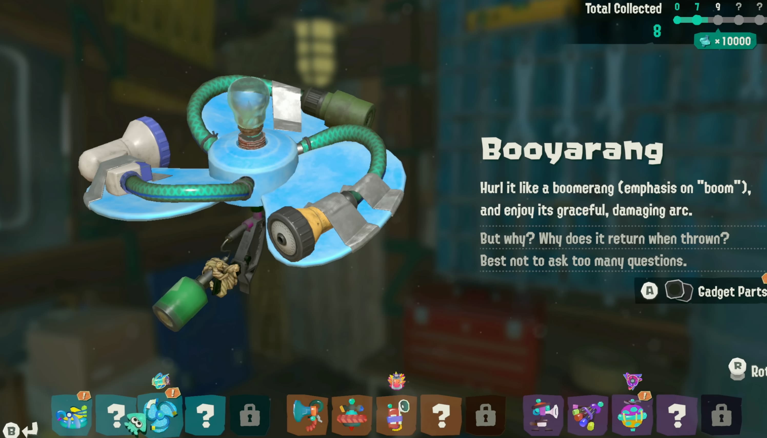 splatoon raiders hideout ship booyarang example