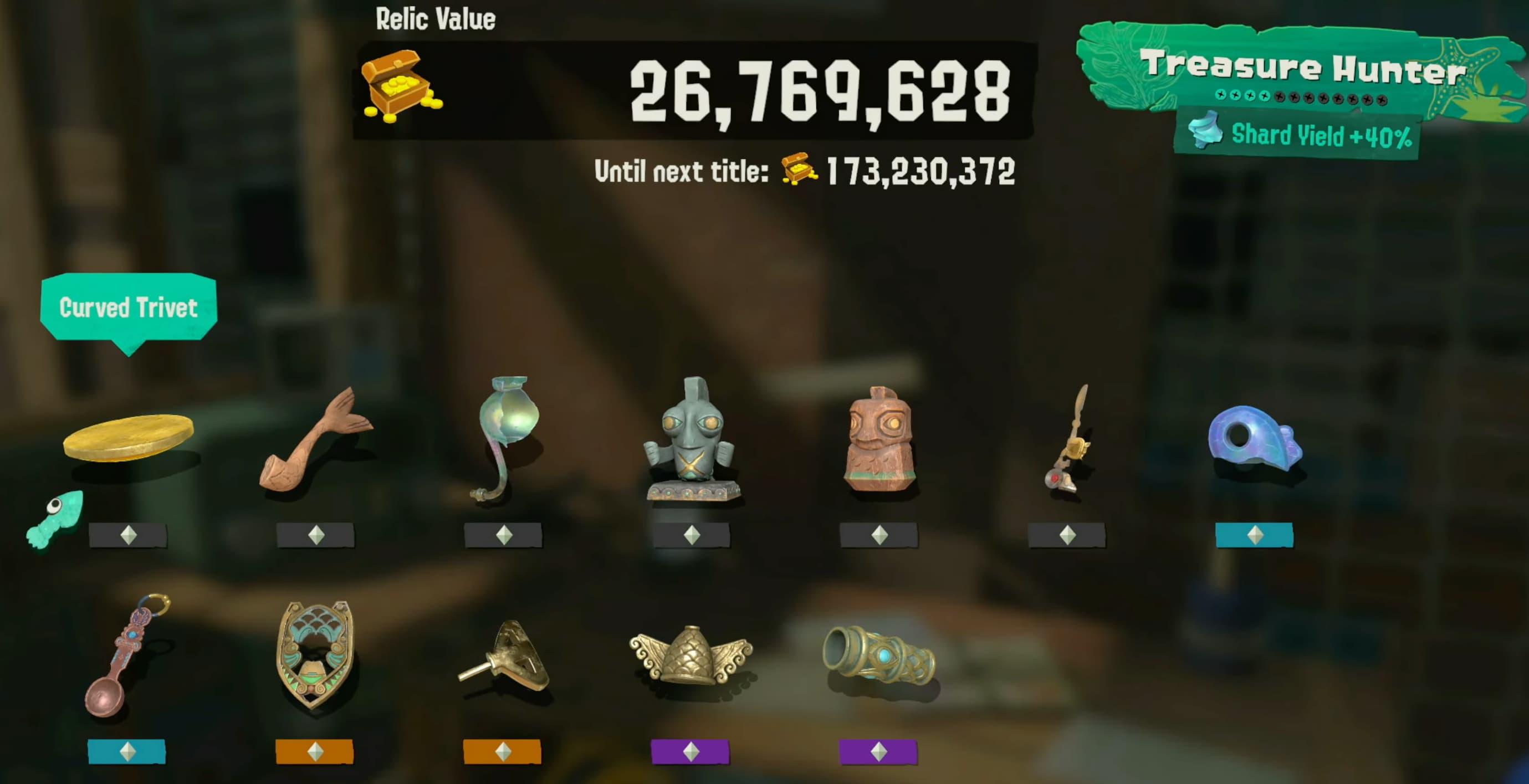 splatoon raiders relic value titles