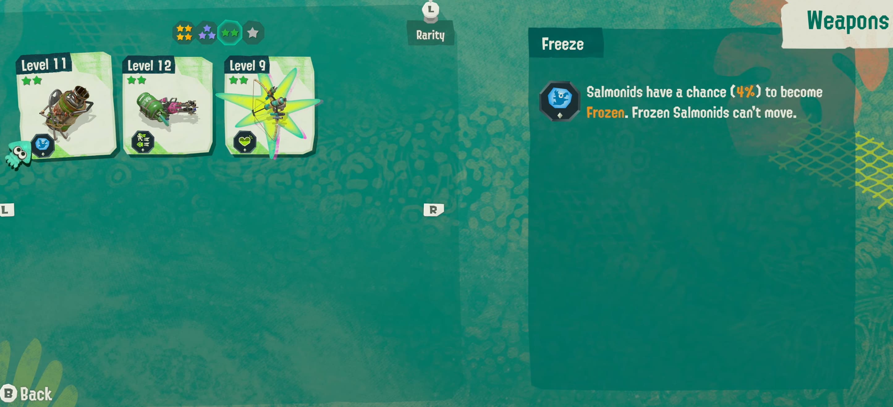 splatoon raiders weapons