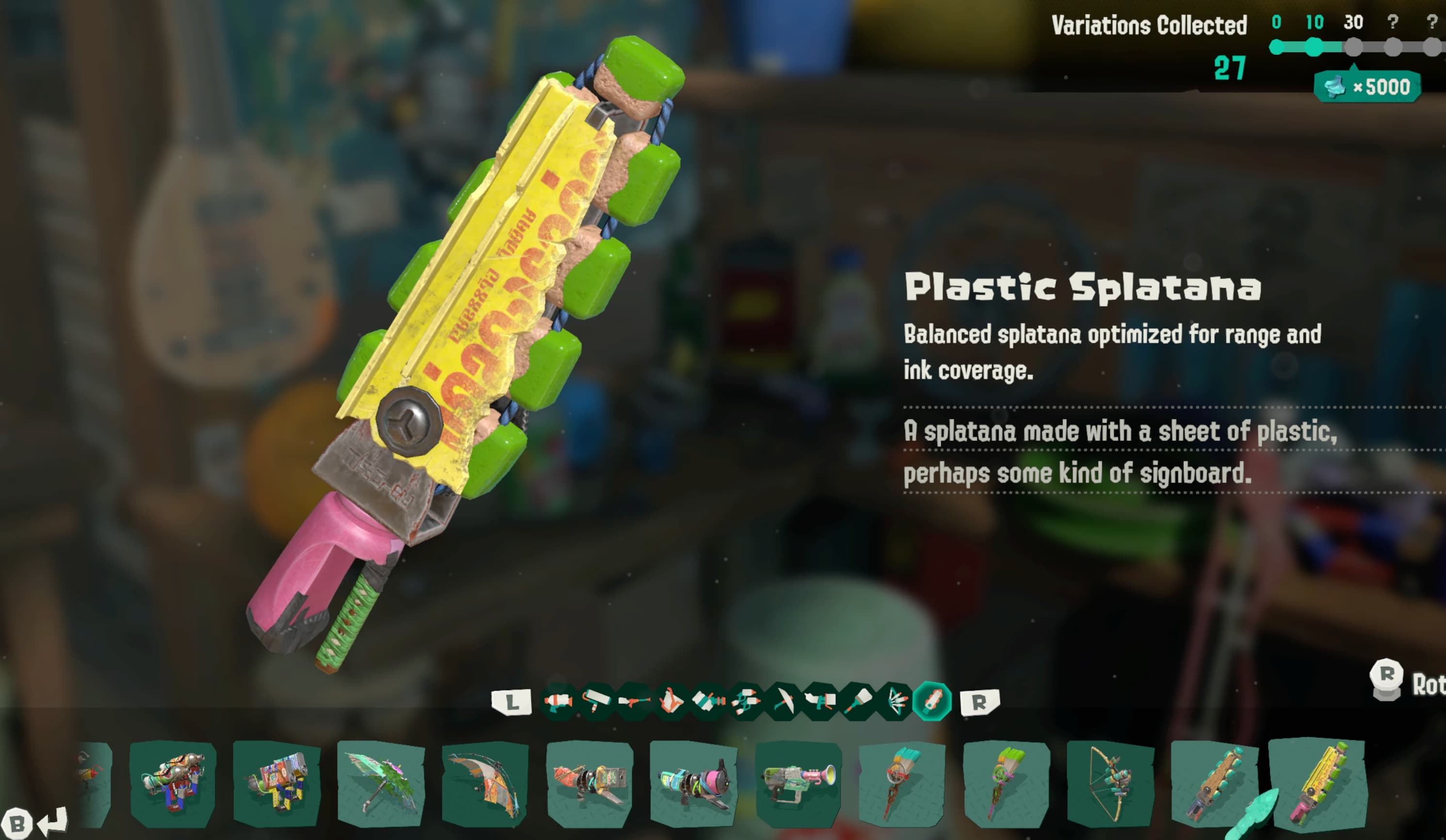 splatoon raiders hideout ship plastic splatana