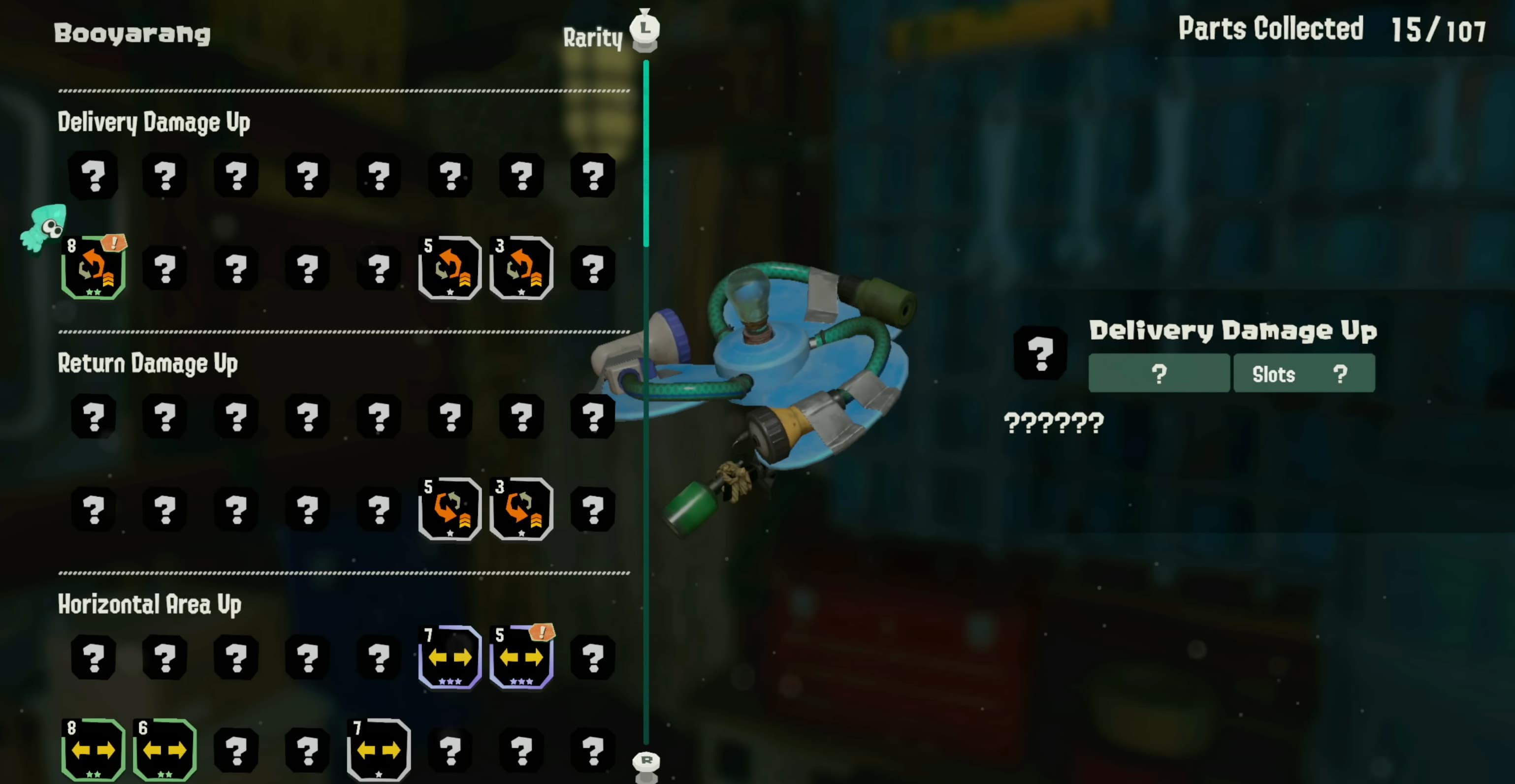 splatoon raiders hideout ship booyarang parts