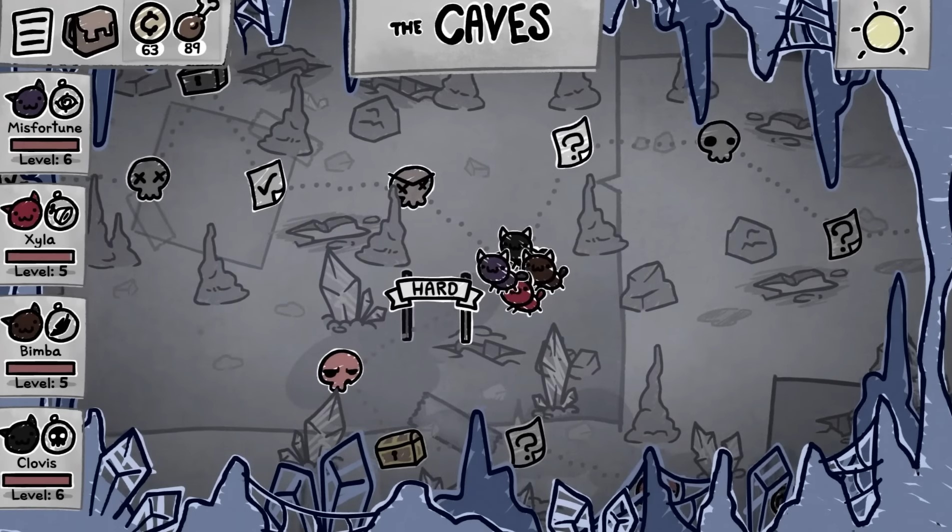 mewgenics the cave map phase
