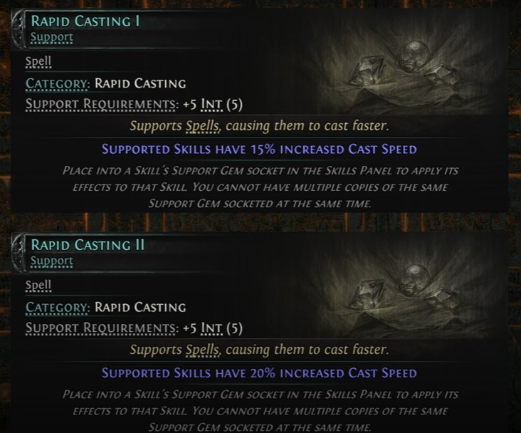 poe 2 tier support gems