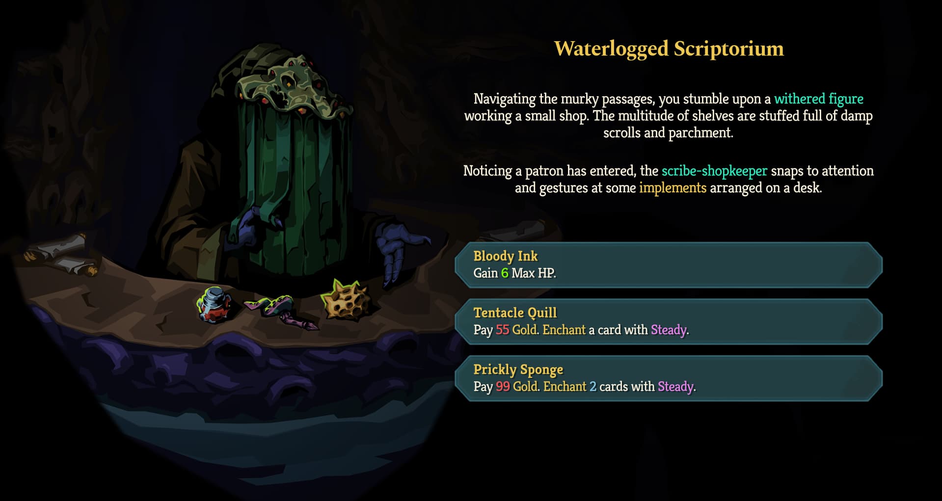 sts 2 act 1 underdocks event waterlogged scriptorium