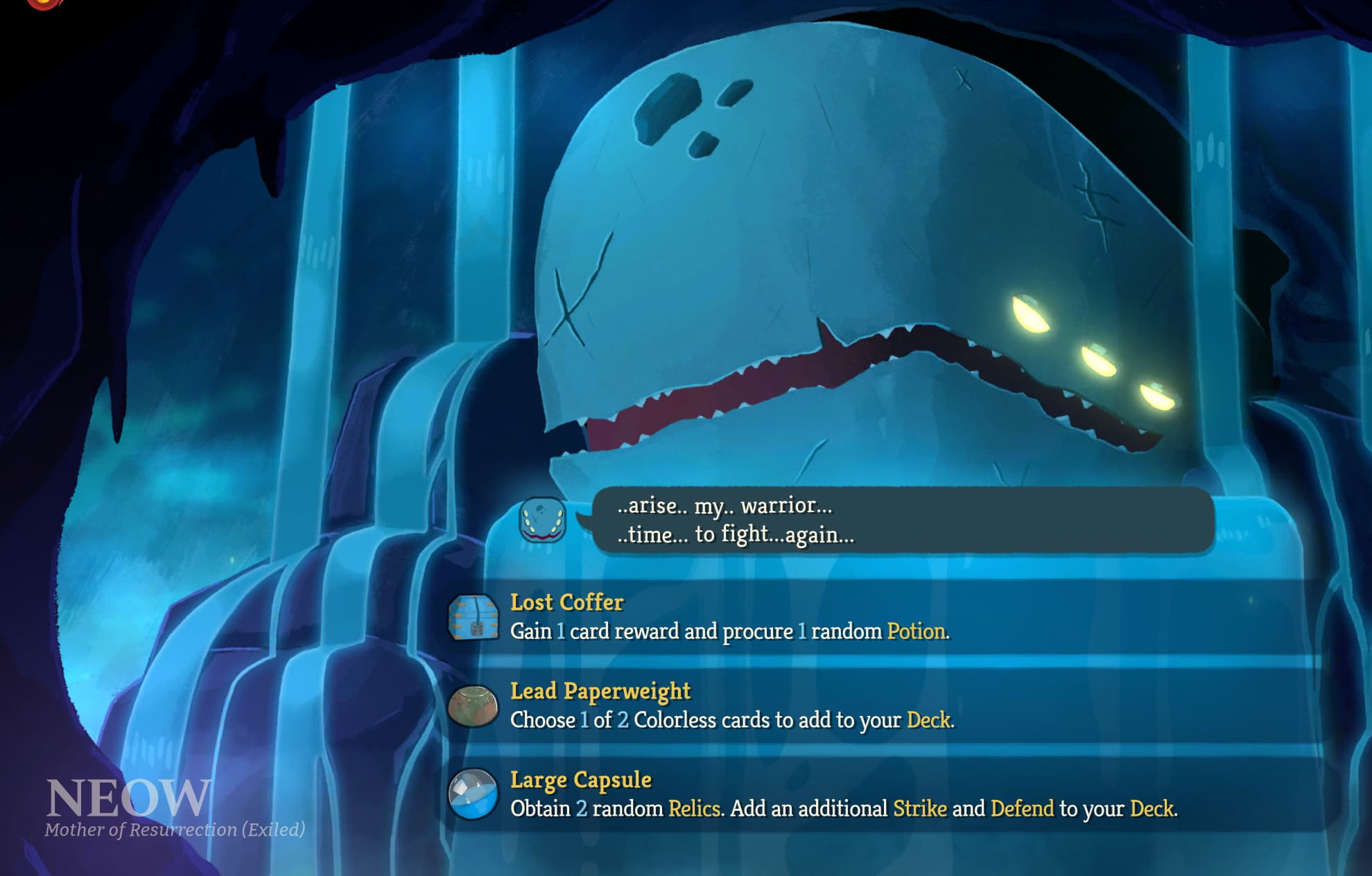 slay the spire 2 neow mother of resurrection