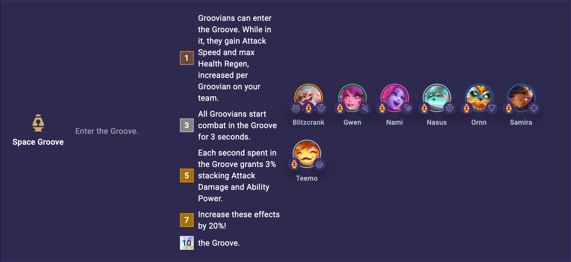 space groove trait