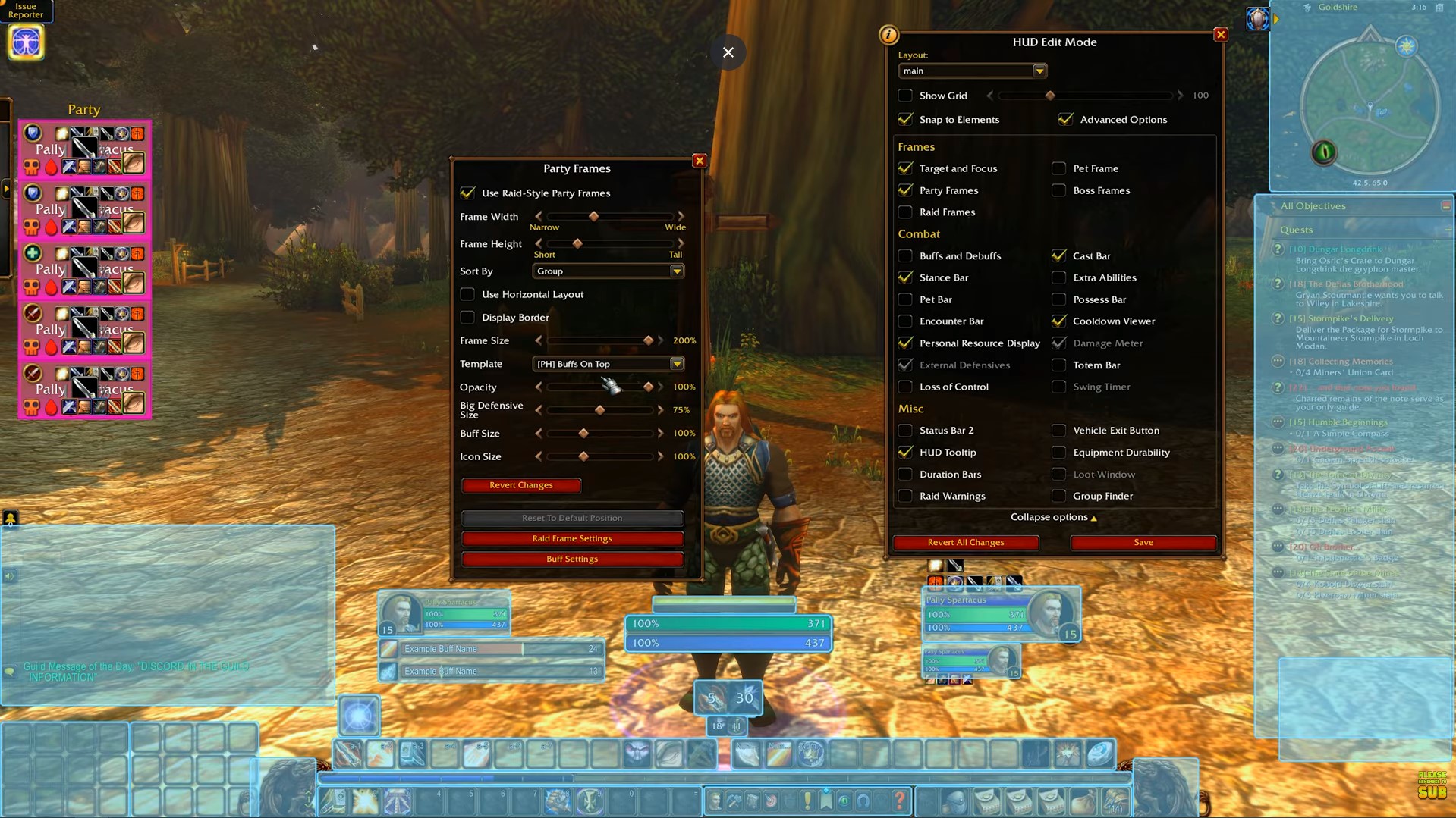 HUD edit mode